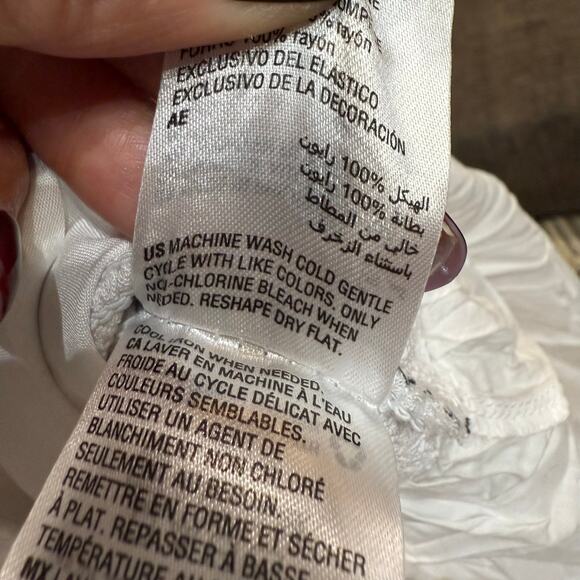 INC International Concepts White Smocked Waist Convertible Skirt Sz XL NWT - Picture 8 of 14